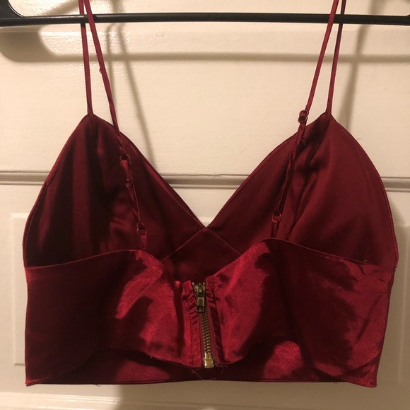 Red Satin Bustier - Picture 2 of 3